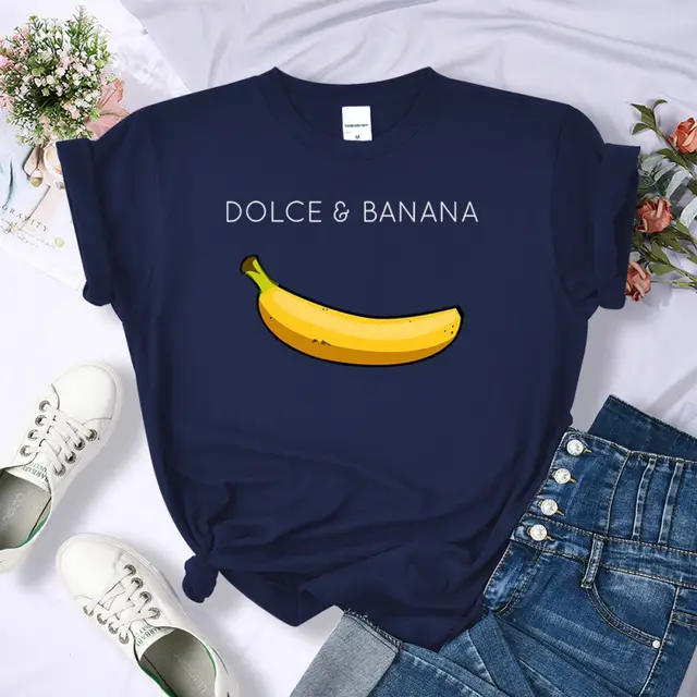 Dolce Banana Anime Printed T Shirts Darkblue - Shop at LoveMi