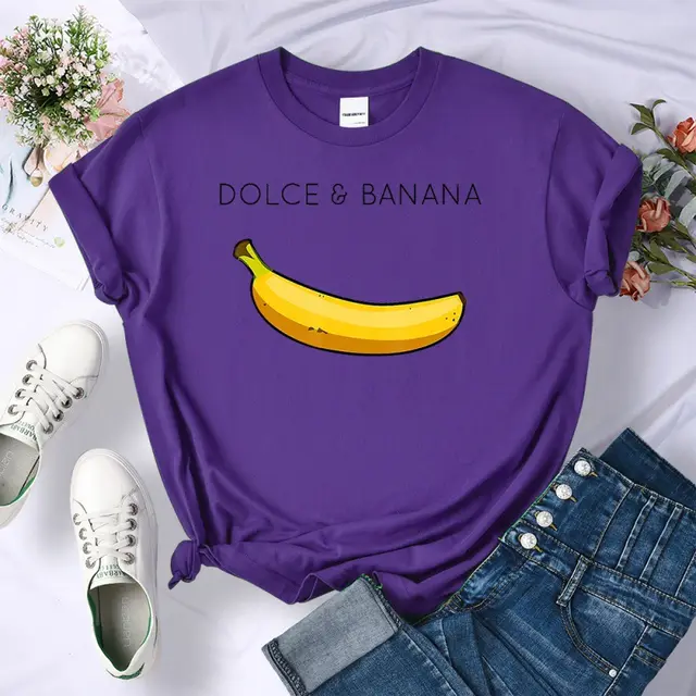 Dolce Banana Anime Printed T Shirts Purple - Shop at LoveMi