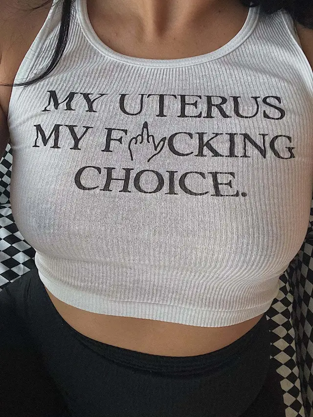 Round Neck Short Sleeve Letter Print Navel Women's Top T shirt Nvtx1327 - Shop at LoveMi