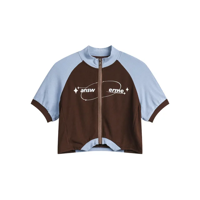 Summer Letter Print Short sleeve Brown - Shop at LoveMi