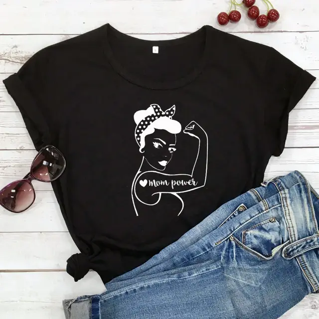 Personalized Printed Women's Crew Neck Casual T shirt Black - Shop at LoveMi