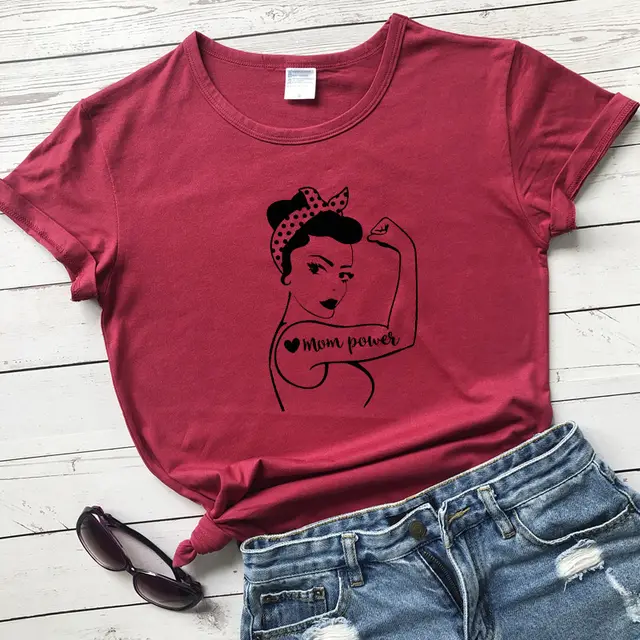 Personalized Printed Women's Crew Neck Casual T shirt Wine Red - Shop at LoveMi
