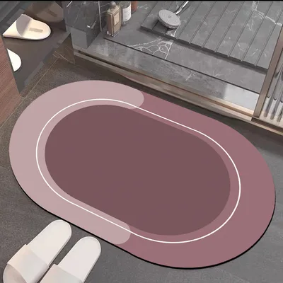 Bathroom Absorbent And Quick drying Floor Mat Red - Shop at LoveMi