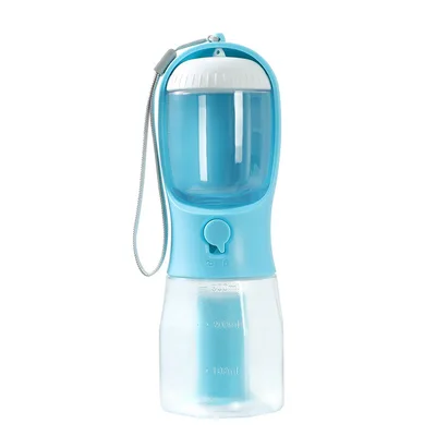 Dog Water Cup Drinking Food Garbage Bag Three in one Portable Small Multi functional Pet Cups Pets Supplies Turquoise - Shop at LoveMi