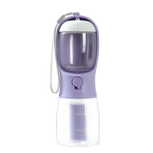 Dog Water Cup Drinking Food Garbage Bag Three in one Portable Small Multi functional Pet Cups Pets Supplies Wisteria Purple - Shop at LoveMi