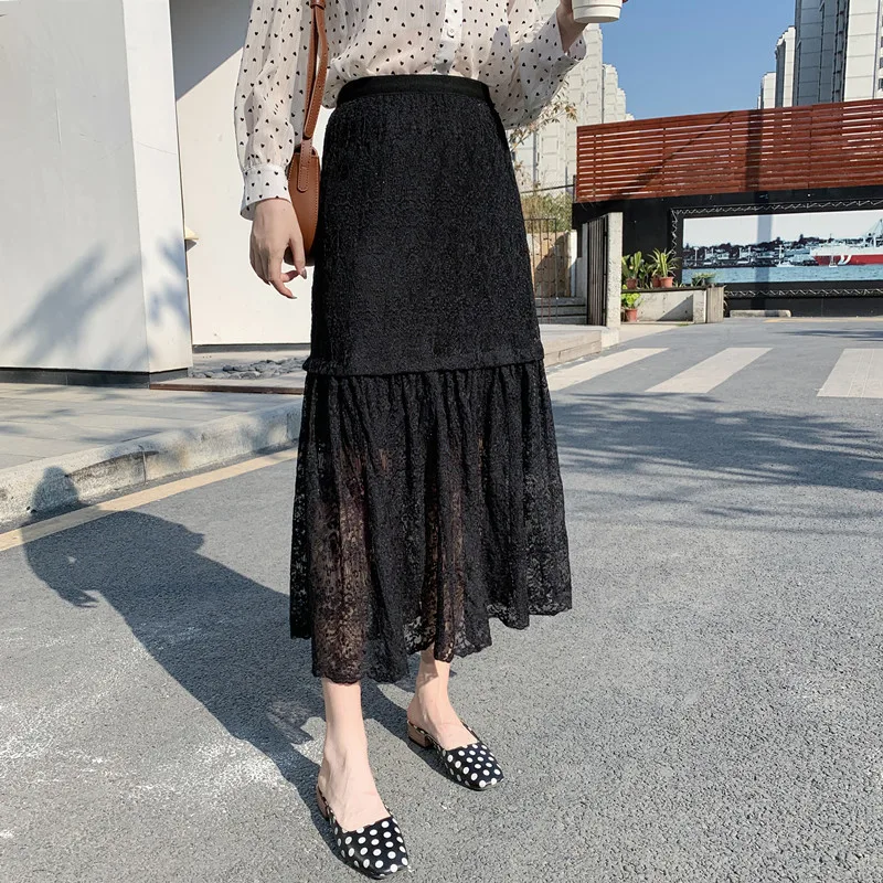 New Women's High Waist Slimming Midi Skirt Black - Shop at LoveMi