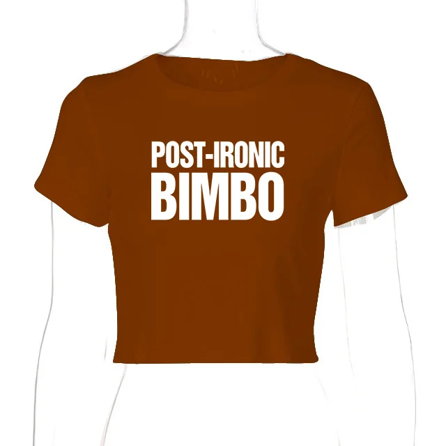 Round Neck Short Sleeve Letter Women's Printed Wear Top T shirt Brown - Shop at LoveMi