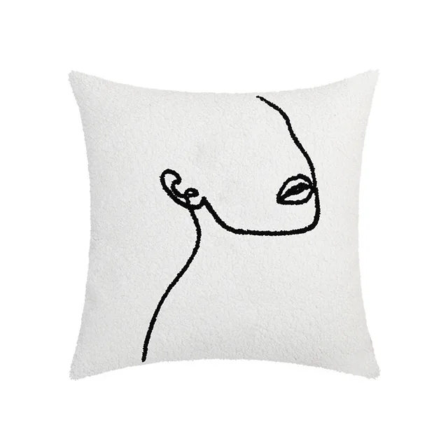 Nordic Ins Style Face Mask Towel Embroidered Pillowcase By003 - Shop at LoveMi