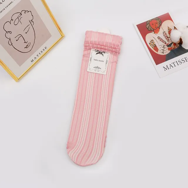 Japanese Mesh Bunching Socks Women Pink - Shop at LoveMi