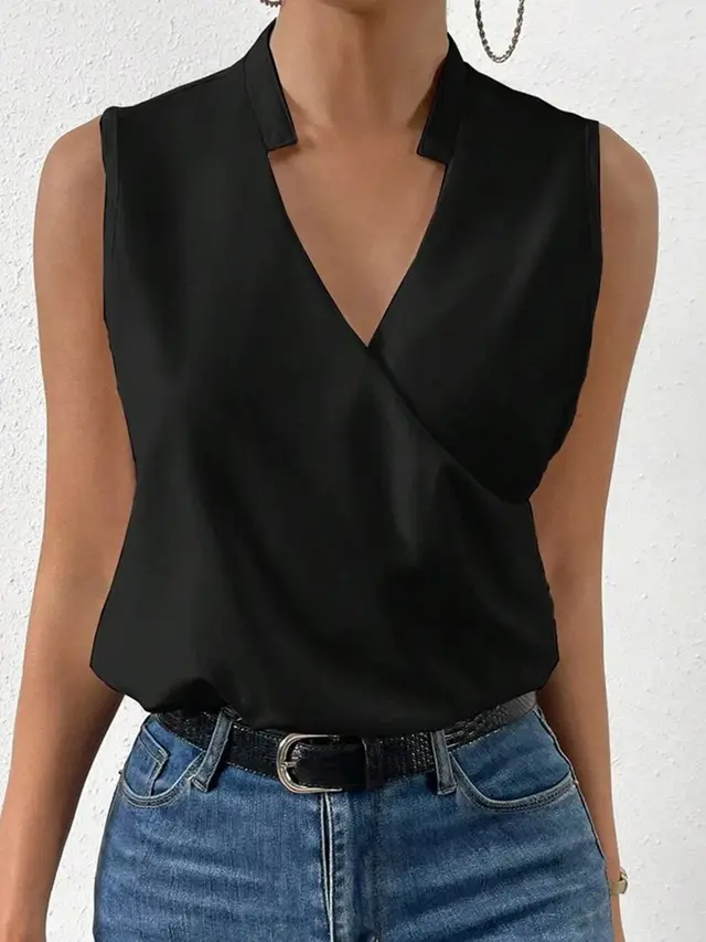 Women's Fashion Casual Top Vest Black - Shop at LoveMi