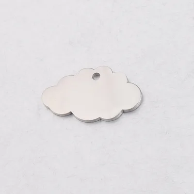 Mirror Stainless Steel Cloud Ornament Accessory Pendant 1525m Single Hole Steel Color - Shop at LoveMi