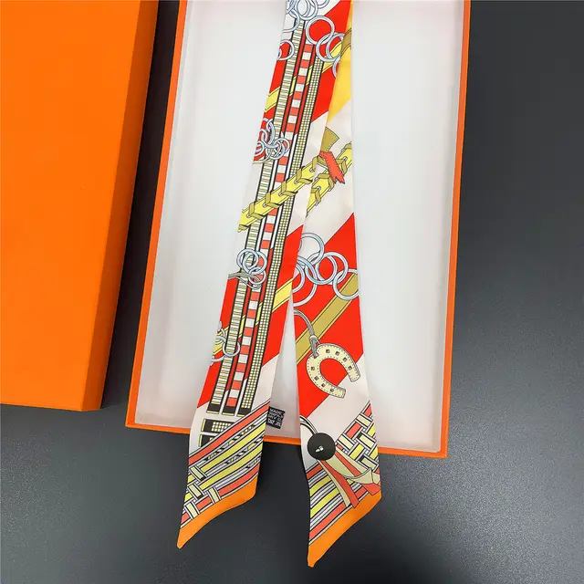 Women's Elegant Professional Duplex Printing Silk Scarf Red - Shop at LoveMi