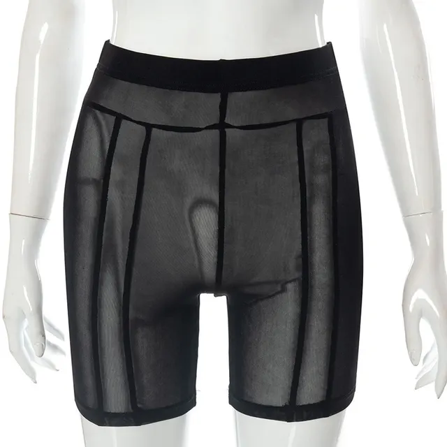 Lady Sexy Sheer Mesh High Waist Hip Lift Casual Pants Black - Shop at LoveMi
