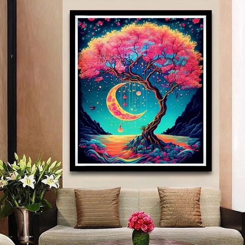 Diy Full Diamond Cross Stitch Living Room Decorative Painting - Shop at LoveMi
