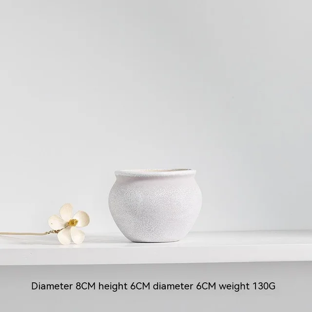 Creative Decoration Home Decoration Gardening Ceramic Flower Pot Gray - Shop at LoveMi