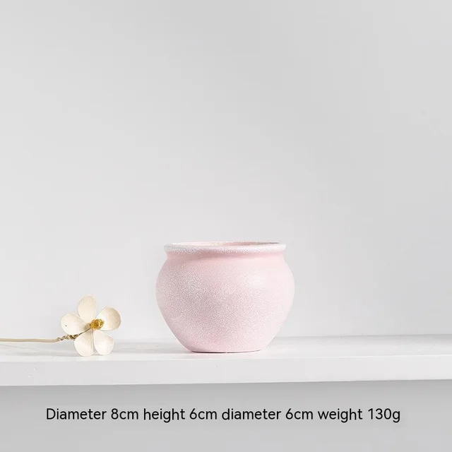 Creative Decoration Home Decoration Gardening Ceramic Flower Pot Pink - Shop at LoveMi