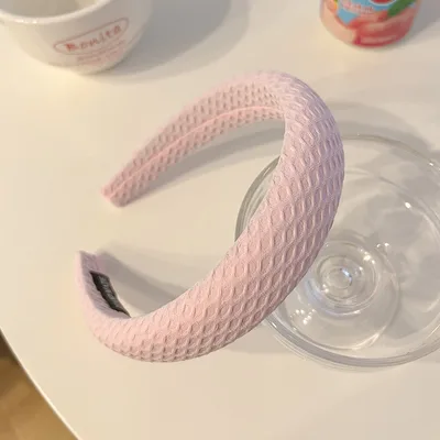 Candy Colored Wide Brimmed Hair Band For Women With High Skull Top Mesh Pink - Shop at LoveMi
