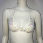White Ab Diamond Bra