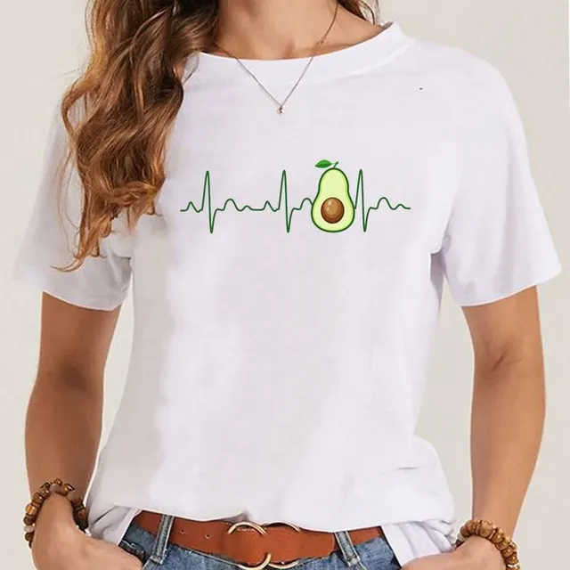 Women's Fashionable Simple Printed Short sleeved T shirt Mgq28670 - Shop at LoveMi