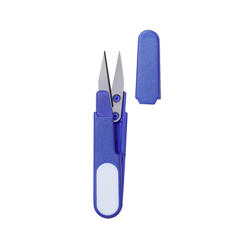 Household Small Scissors Trimming Fishing Line - Pure Blue Scissors - View 1