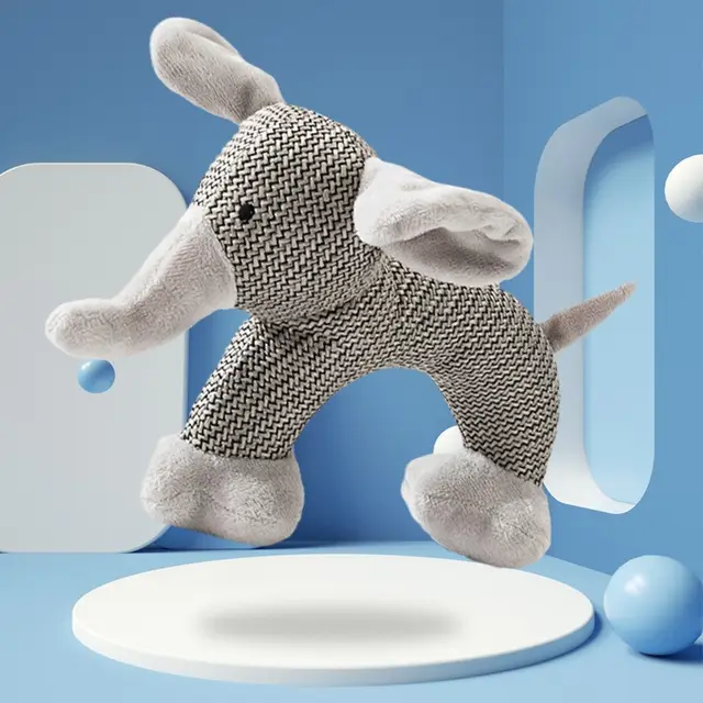 Sound Plush Pets Dog Toy With Molars Relieving Boredom Pet Products Gray White Elephant - Shop at LoveMi