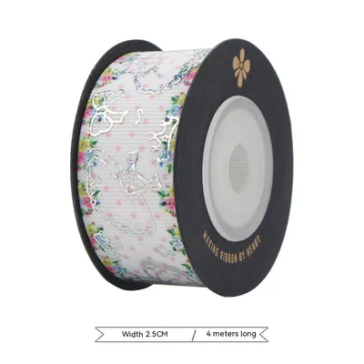 Princess Dress Laser Silk Ribbon Webbing Hair Band Bow Hair Accessories Handicraft DIY Material Flowers - Shop at LoveMi