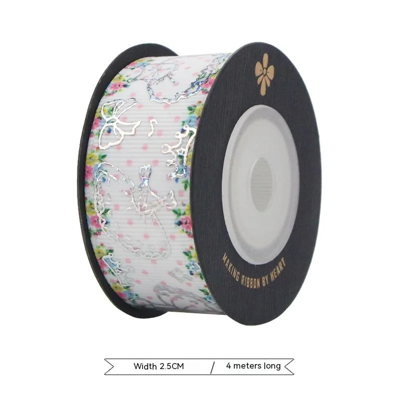 Princess Dress Laser Silk Ribbon Webbing Hair Band Bow Hair Accessories Handicraft DIY Material Flowers - Shop at LoveMi