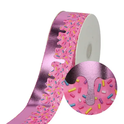 75mm Bronzing Rib Ribbon Hair Accessories Diy Material Packaging Baking Dessert Gift Box Packing Ribbon - Shop at LoveMi