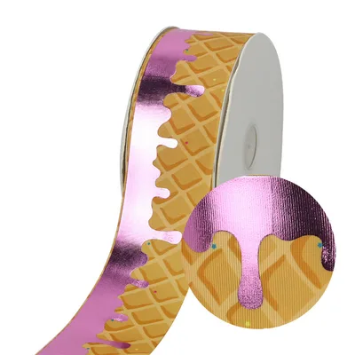 75mm Bronzing Rib Ribbon Hair Accessories Diy Material Packaging Baking Dessert Gift Box Packing Ribbon G - Shop at LoveMi