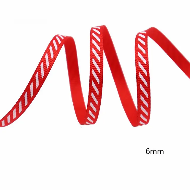 Diagonal Stripe Rib Ribbon Holiday Decoration Red - Shop at LoveMi