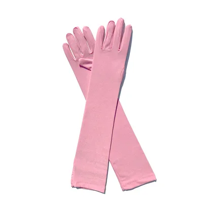 Milk Silk Stretch Holiday Party Dress up Gloves Light Pink - Shop at LoveMi