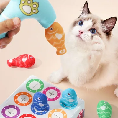 Plush Simulated Fish Cat Toy Pet Products Sky Blue - Shop at LoveMi