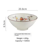 8Inch Bowl Flowers And Birds
