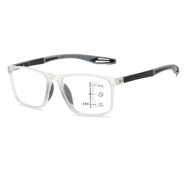 HD Anti blue Ray Reading Glasses Transparent Frame Gray Legs - Shop at LoveMi