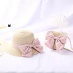 Pink Bow Set Beige