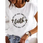 European And American Women's Clothing Casual Daily Short Sleeve Casual Cotton T-shirt - 4