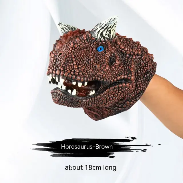 Simulation Dinosaur Tyrannosaurus Rex Gloves Soft Rubber Animal Model Ox And Dragon Hand Puppet - Shop at LoveMi