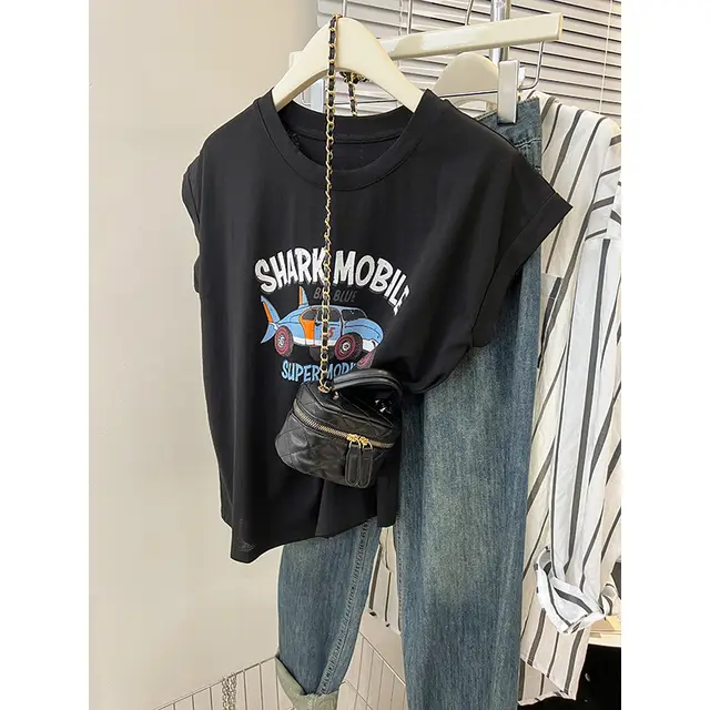 Women's Fashion All matching Loose Sleeveless Top Black - Shop at LoveMi