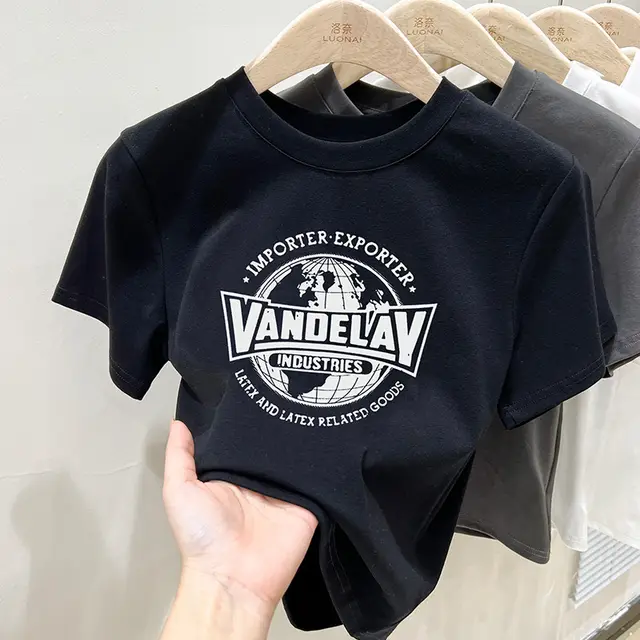 Retro Slim fit Crop top Women's Short sleeved T shirt Black - Shop at LoveMi