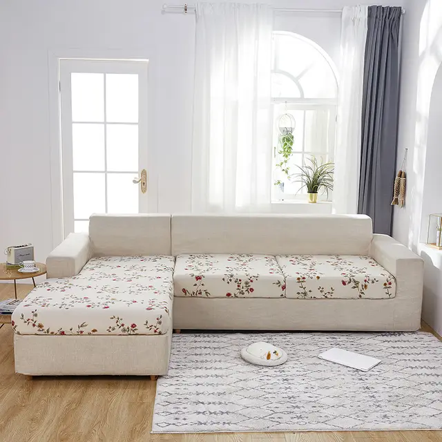 Milk Silk Printed Sofa Seat Cover Stretch Sofa Cushion Cover Chunxiao - Shop at LoveMi