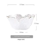 L Bowl Transparent Golden Edge