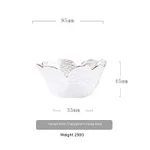 S Bowl Transparent Golden Edge