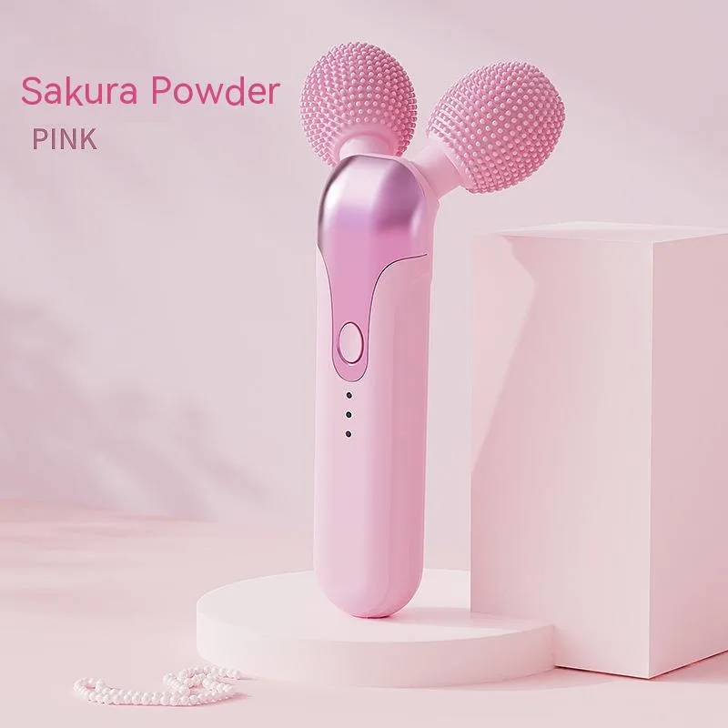 Facial Cleansing And Face Slimming Roller Vibration Facial Beauty Cherry Blossom Powder - Shop at LoveMi