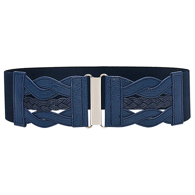 Women's Fashion French Retro Girdle Belt - Dark Blue