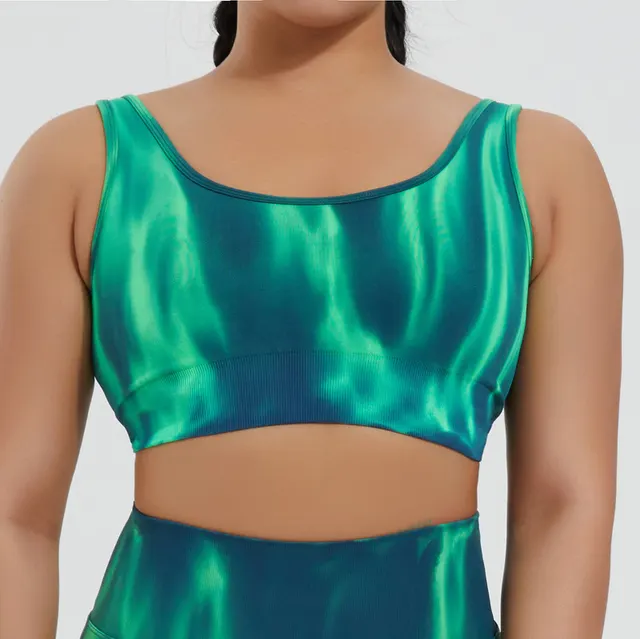 New Products In Stock Quick drying Yoga Suit Sports Vest Yoga Shorts Green Bra - Shop at LoveMi