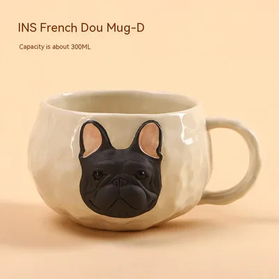 Handmade French Bulldog Coffee Cup Original Design Coffee Cup D - Shop at LoveMi