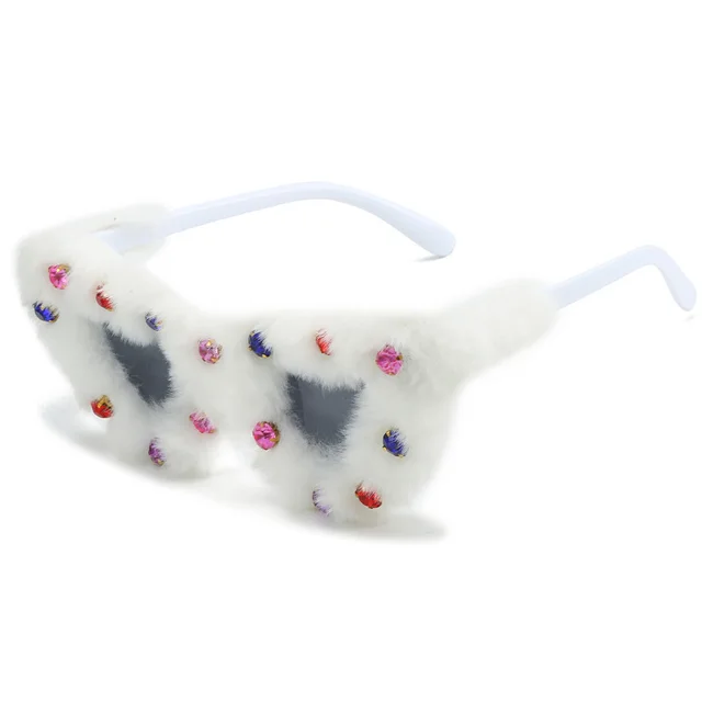 Love Plush With Diamond Street Style Sunglasses For Women Diamond White Velvet - Shop at LoveMi