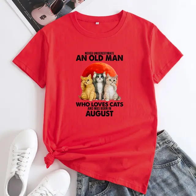 Fashion Cotton Short sleeved T shirt Women's Top Red - Shop at LoveMi