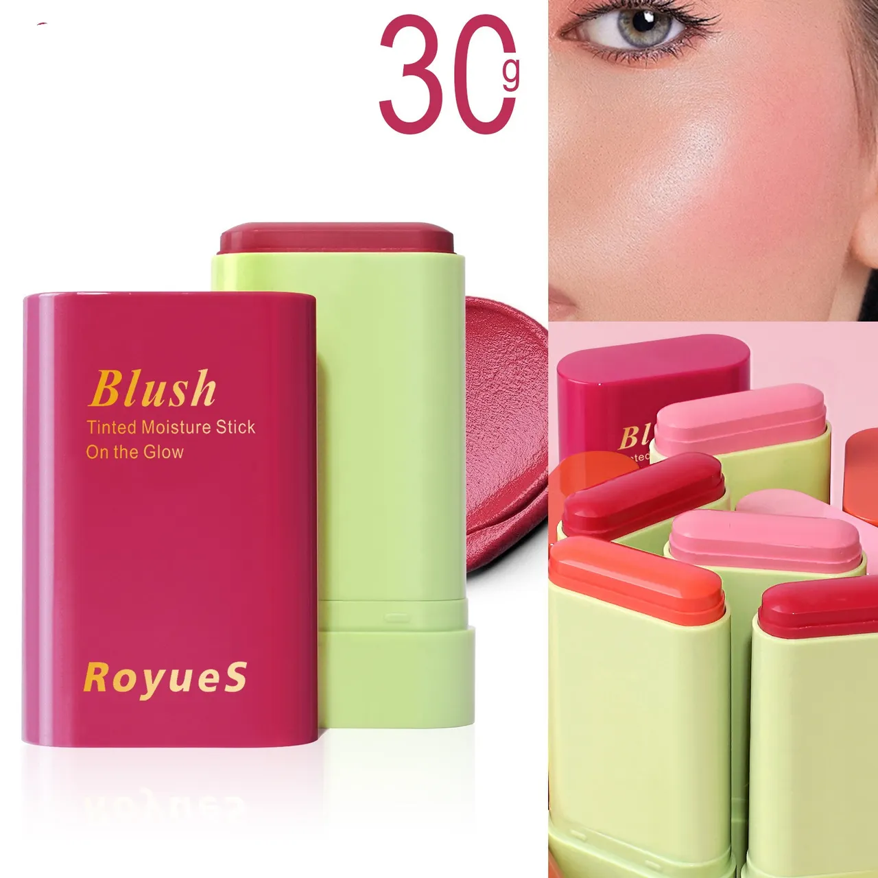 Waterproof Lightweight Multifunctional Blush Stick - Style 1