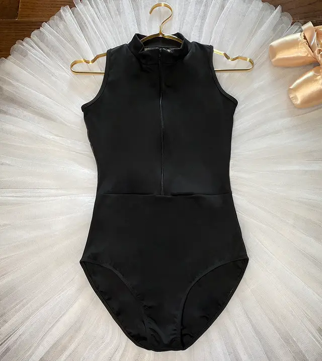 Women's Ballet Art Exam Training Turtleneck Jumpsuit Black - Shop at LoveMi